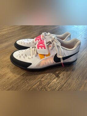 Nike Zoom Rotational 6 Track & Field Theowing Shoes White and Pink Sz 9